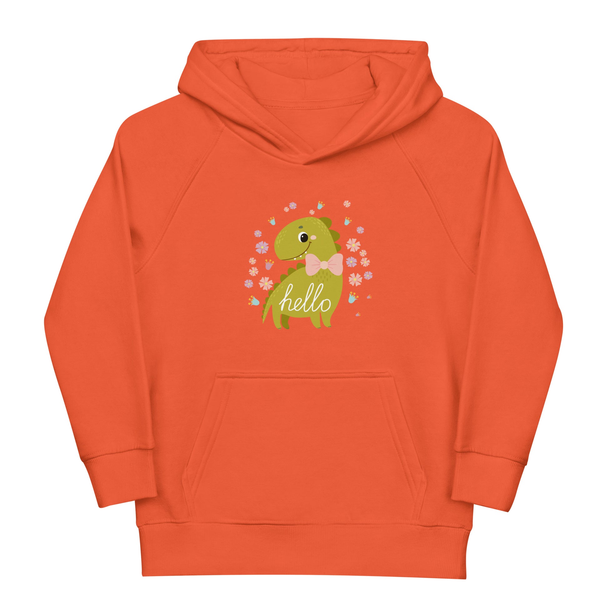 Hello Dinosaur Kids Eco Hoodie - Roar into Eco-Friendly Fun