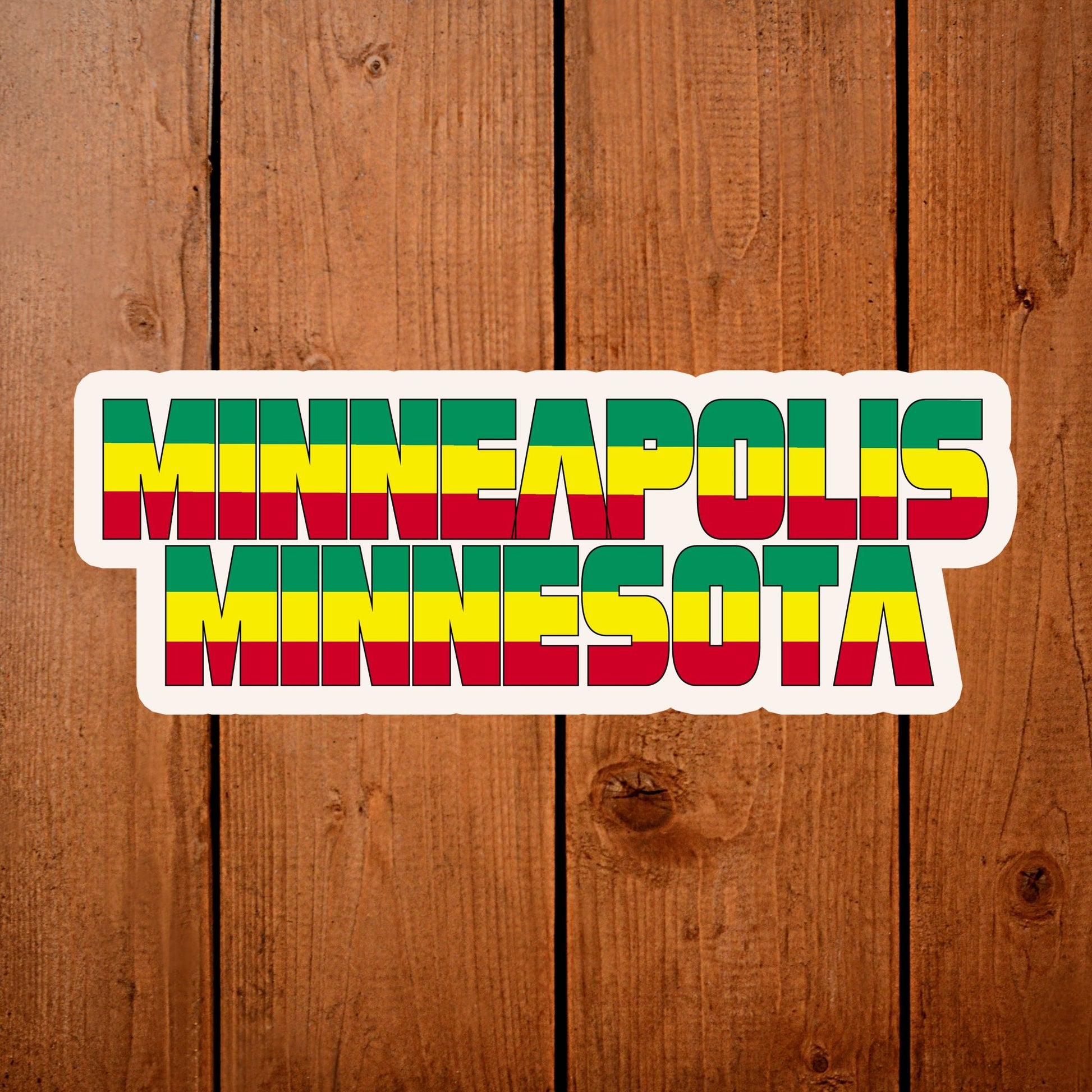 Minneapolis Bumper sticker Ethiopian Flag
