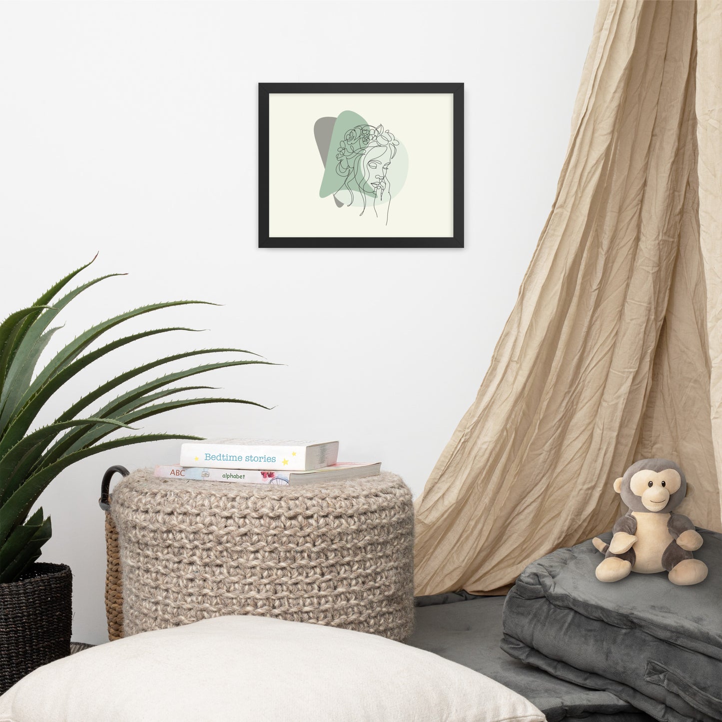 Enchanting Grace: Fairy Woman Framed Photo Paper Poster for Whimsical Elegance