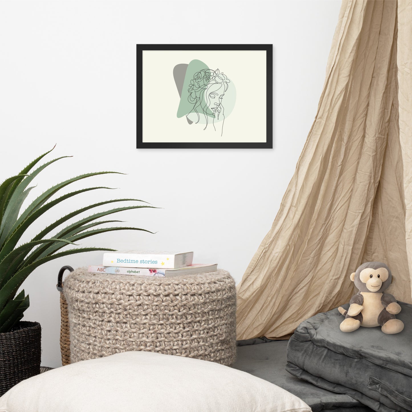 Enchanting Grace: Fairy Woman Framed Photo Paper Poster for Whimsical Elegance