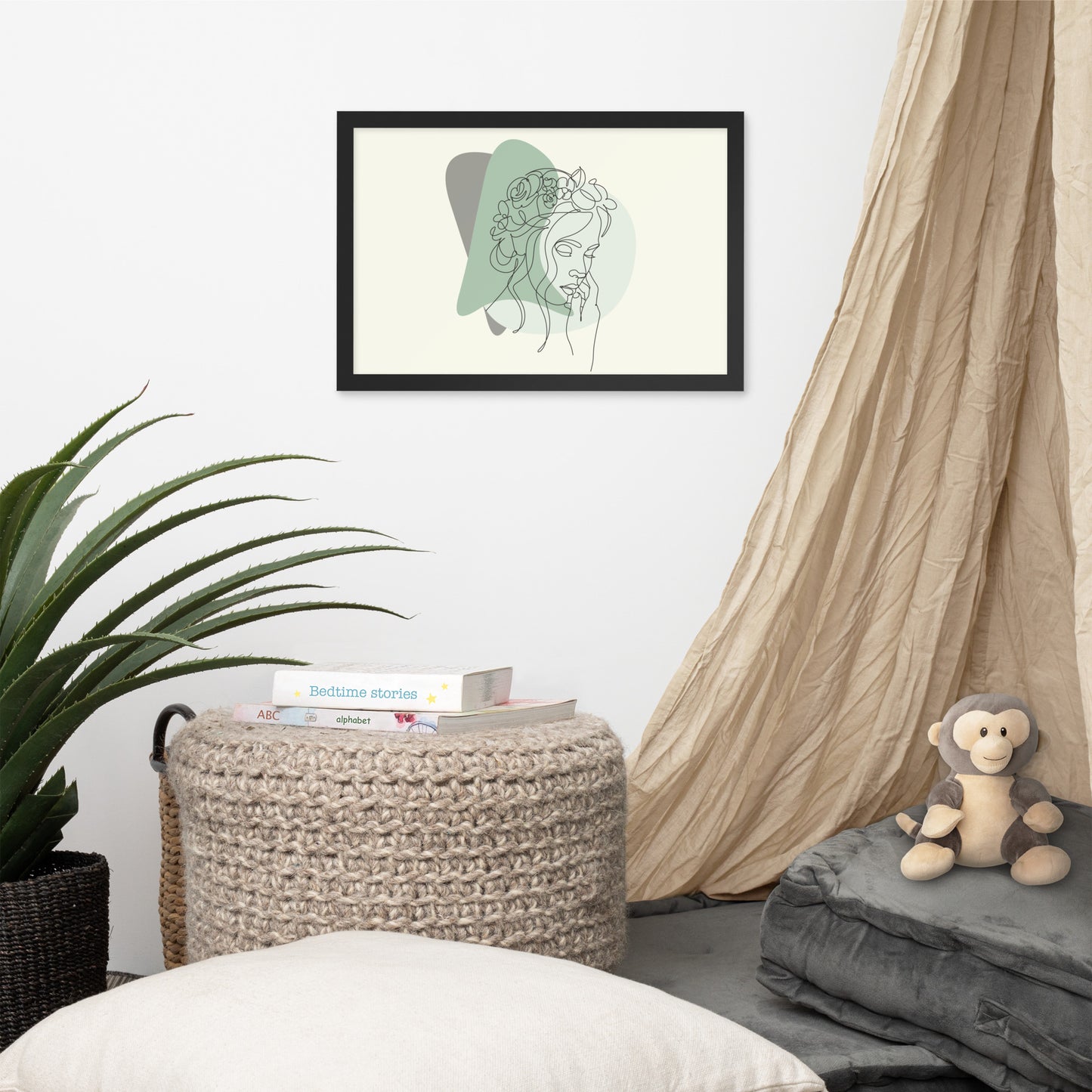 Enchanting Grace: Fairy Woman Framed Photo Paper Poster for Whimsical Elegance