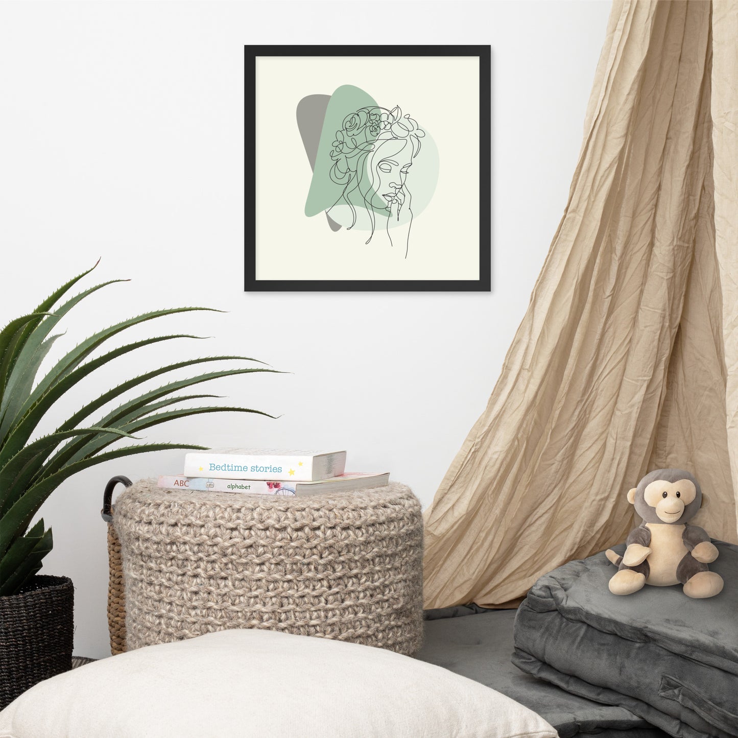 Enchanting Grace: Fairy Woman Framed Photo Paper Poster for Whimsical Elegance