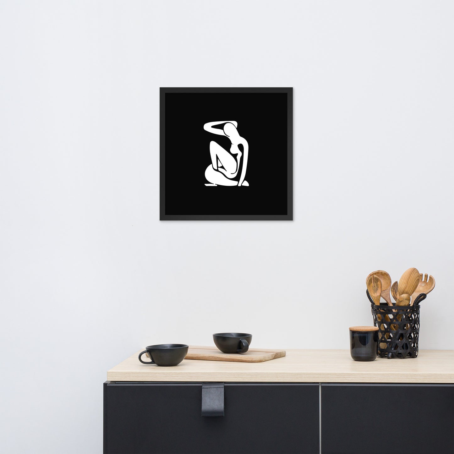 Timeless Form: Human Figure Framed Photo Paper Poster for Artistic Elegance