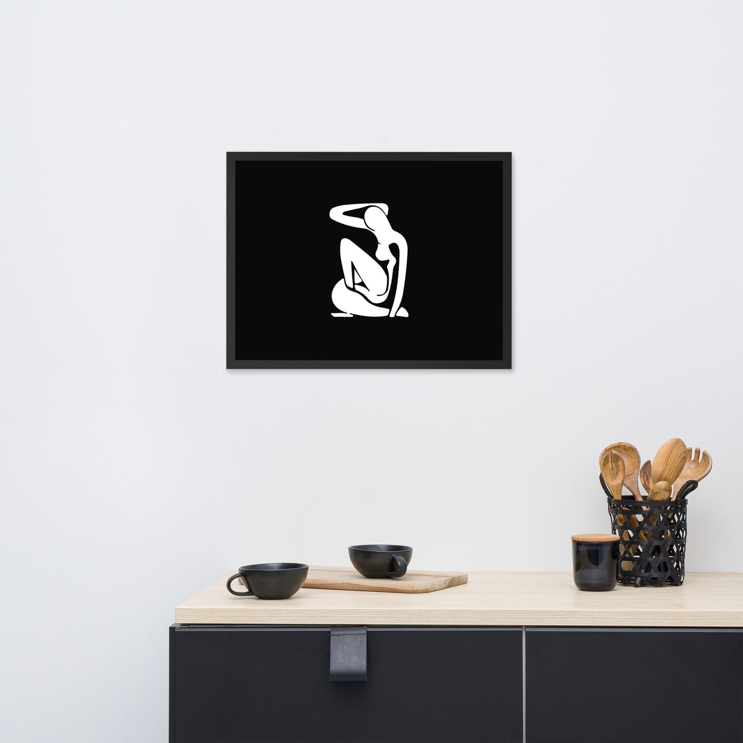 Timeless Form: Human Figure Framed Photo Paper Poster for Artistic Elegance