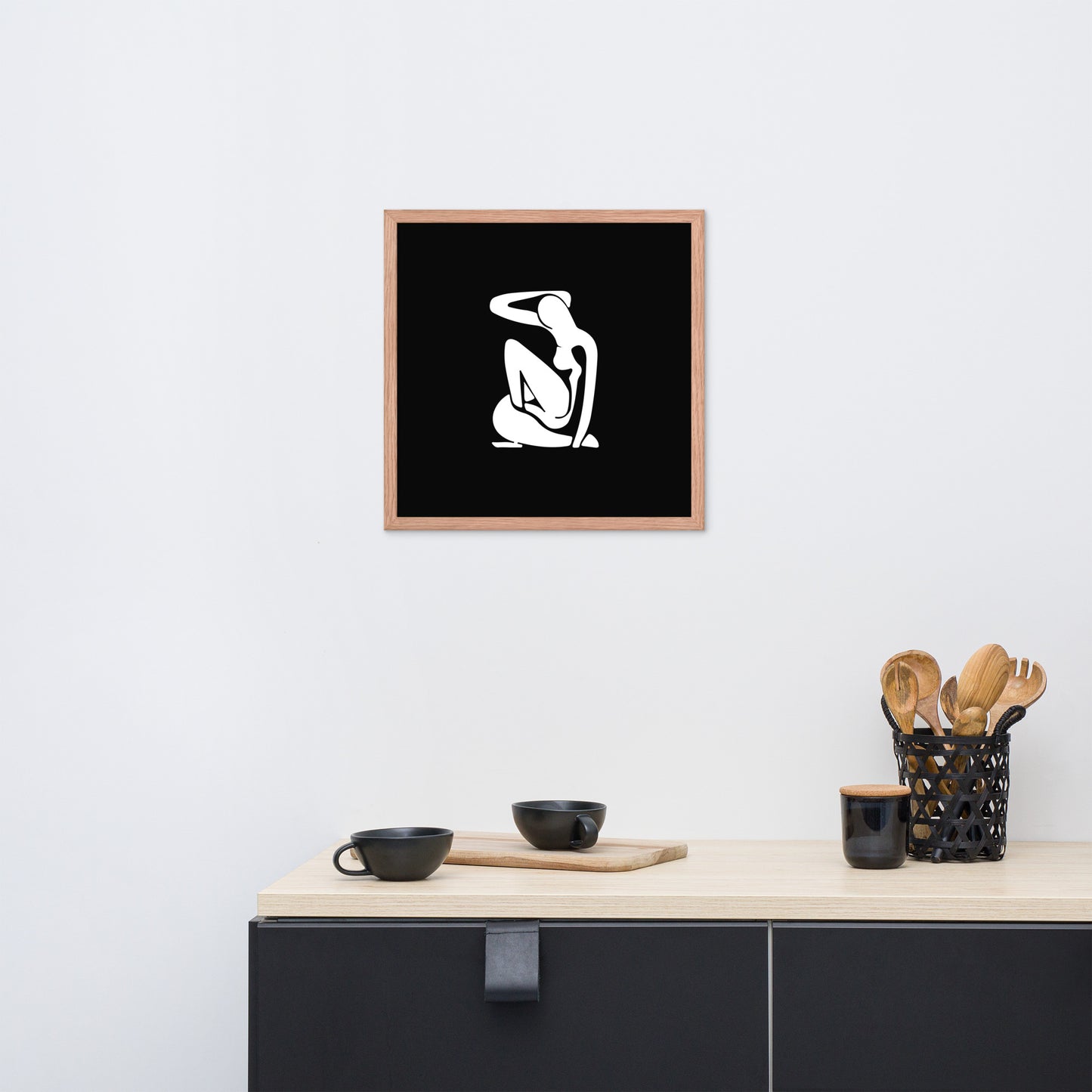 Timeless Form: Human Figure Framed Photo Paper Poster for Artistic Elegance