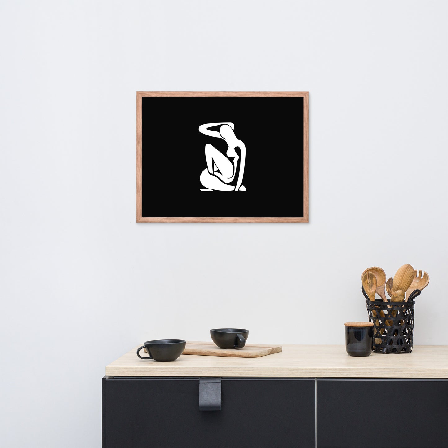 Timeless Form: Human Figure Framed Photo Paper Poster for Artistic Elegance