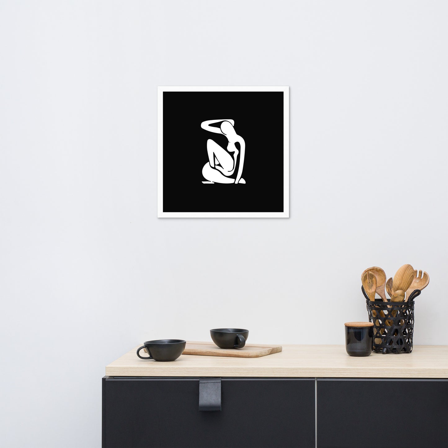 Timeless Form: Human Figure Framed Photo Paper Poster for Artistic Elegance