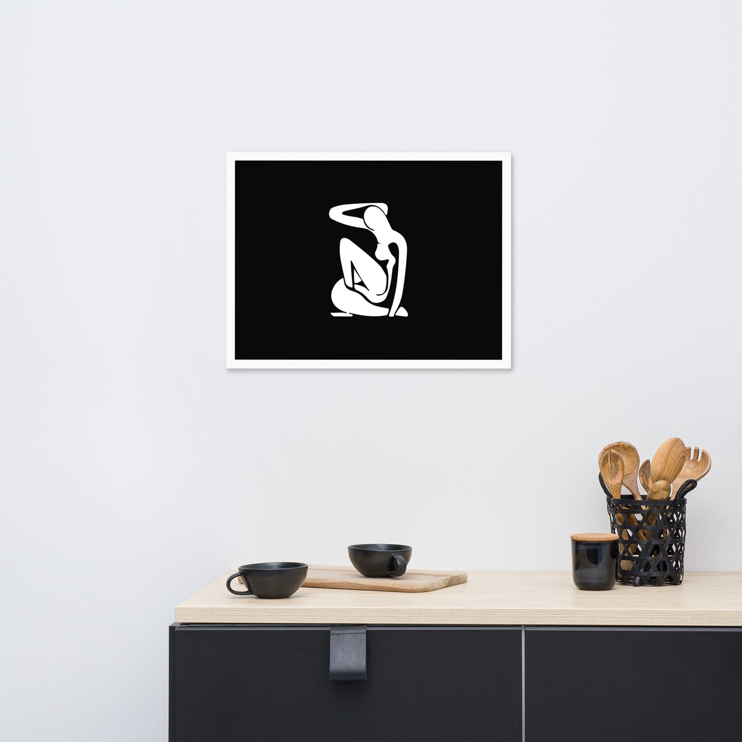 Timeless Form: Human Figure Framed Photo Paper Poster for Artistic Elegance