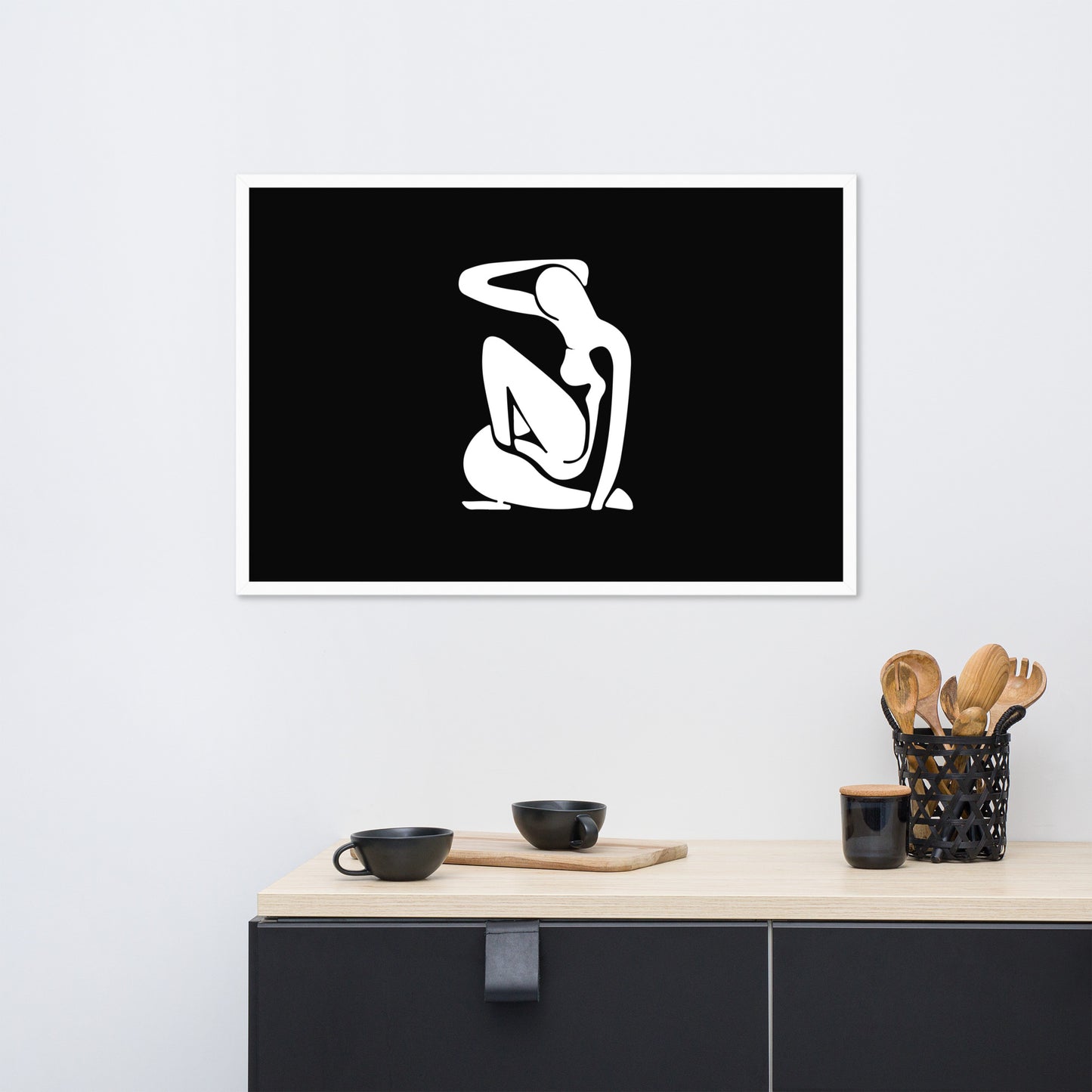 Timeless Form: Human Figure Framed Photo Paper Poster for Artistic Elegance