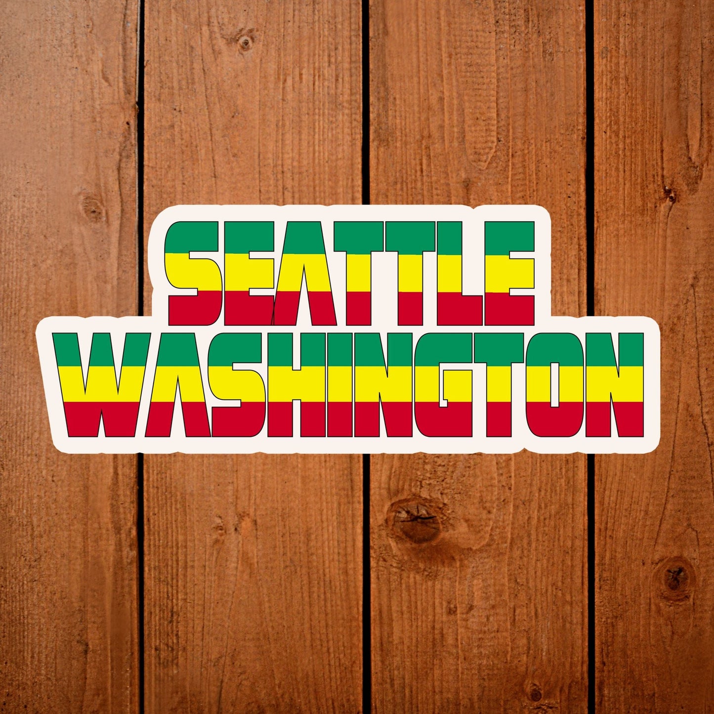 Seattle Bumper sticker Ethiopian Flag 2023