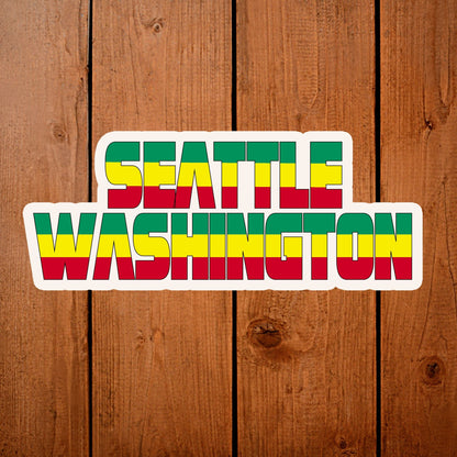 Seattle Bumper sticker Ethiopian Flag 2023