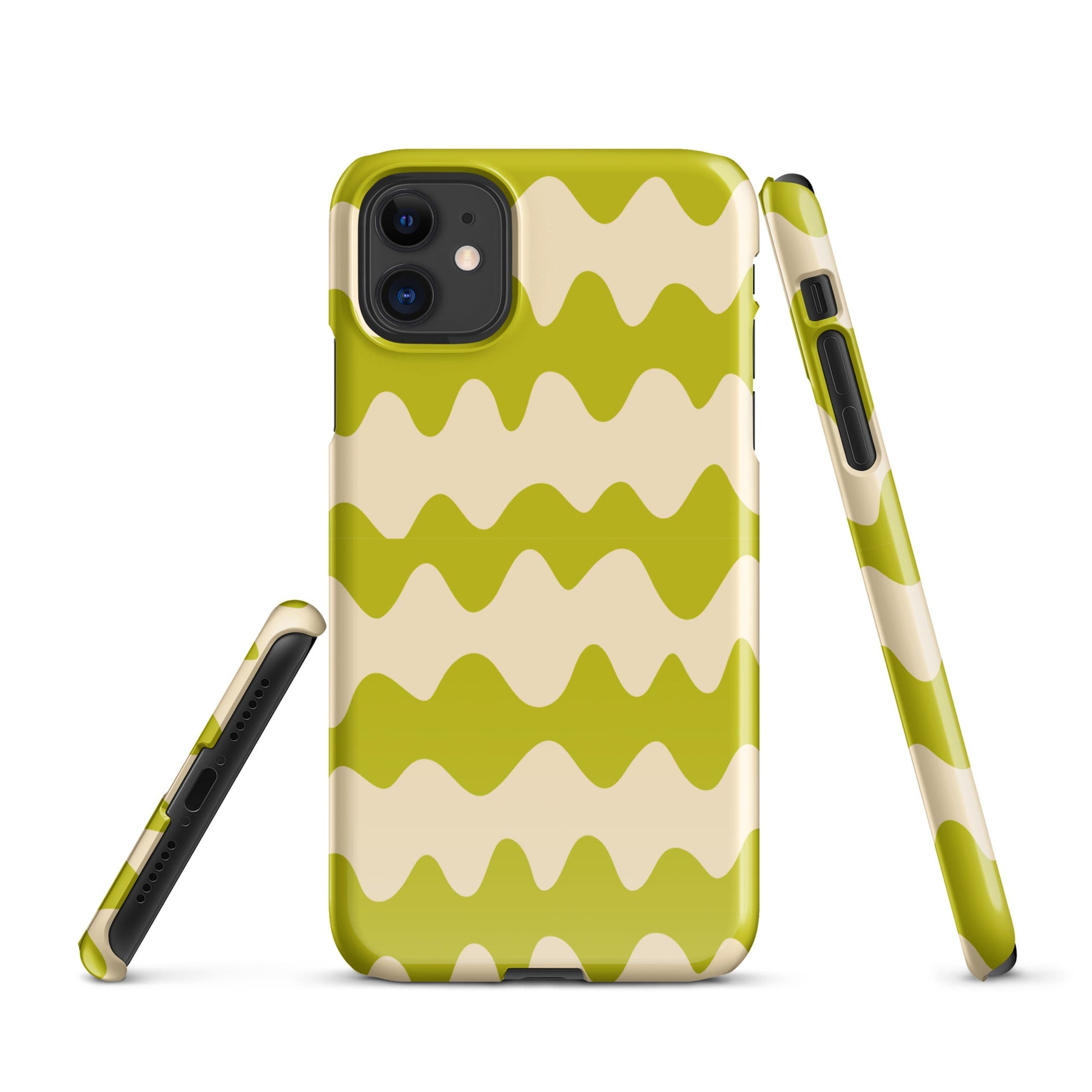 Stylish Green Pattern Snap Case for iPhone - Slim, Durable, and Protective Phone Cover®