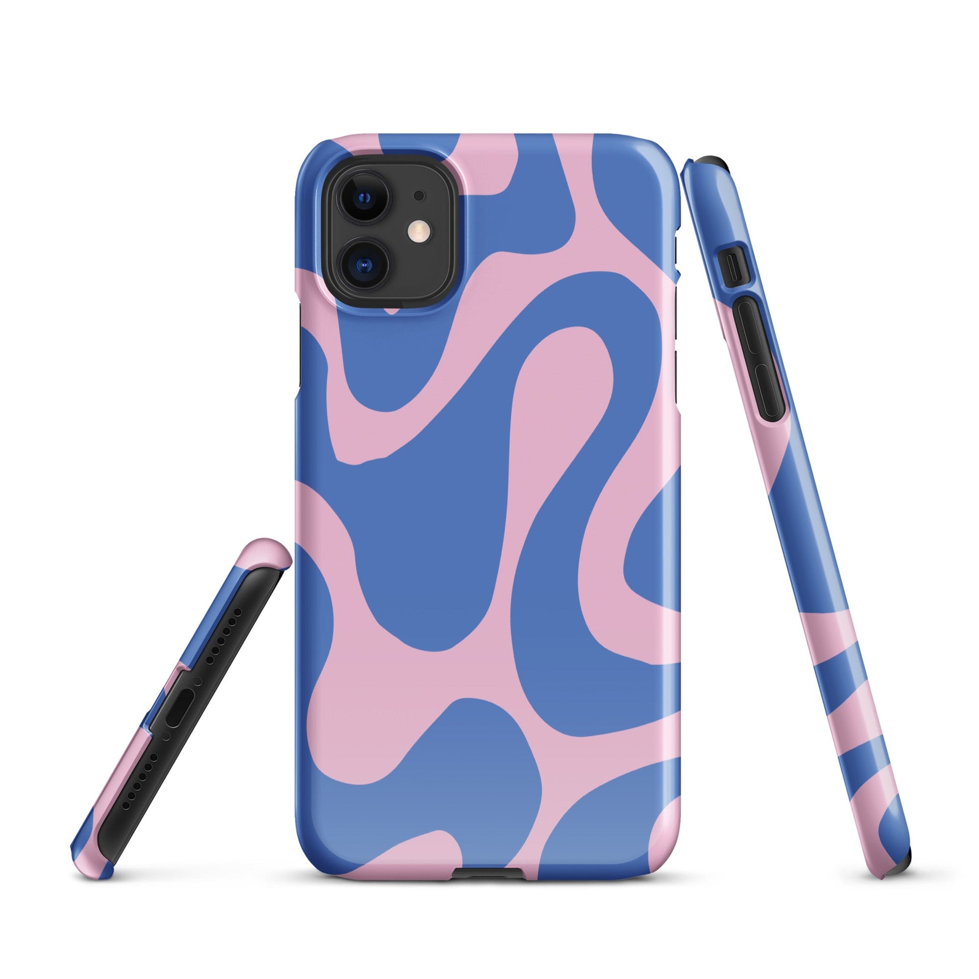 Blue and Purple Pattern Snap Case for iPhone - Stylish Protection for Your Device