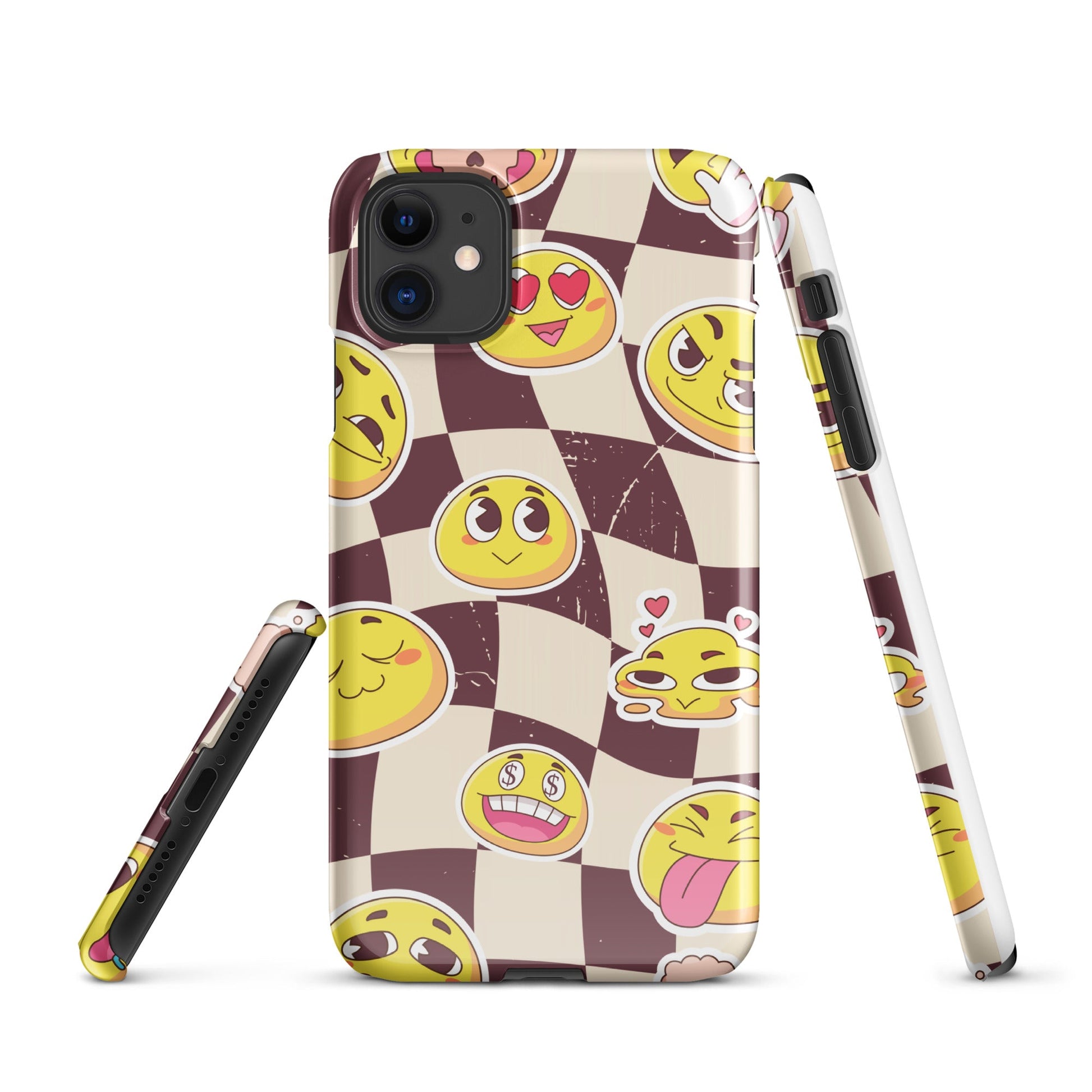 Vintage Emoji Snap Case for iPhone - Retro Charm with Modern Protection