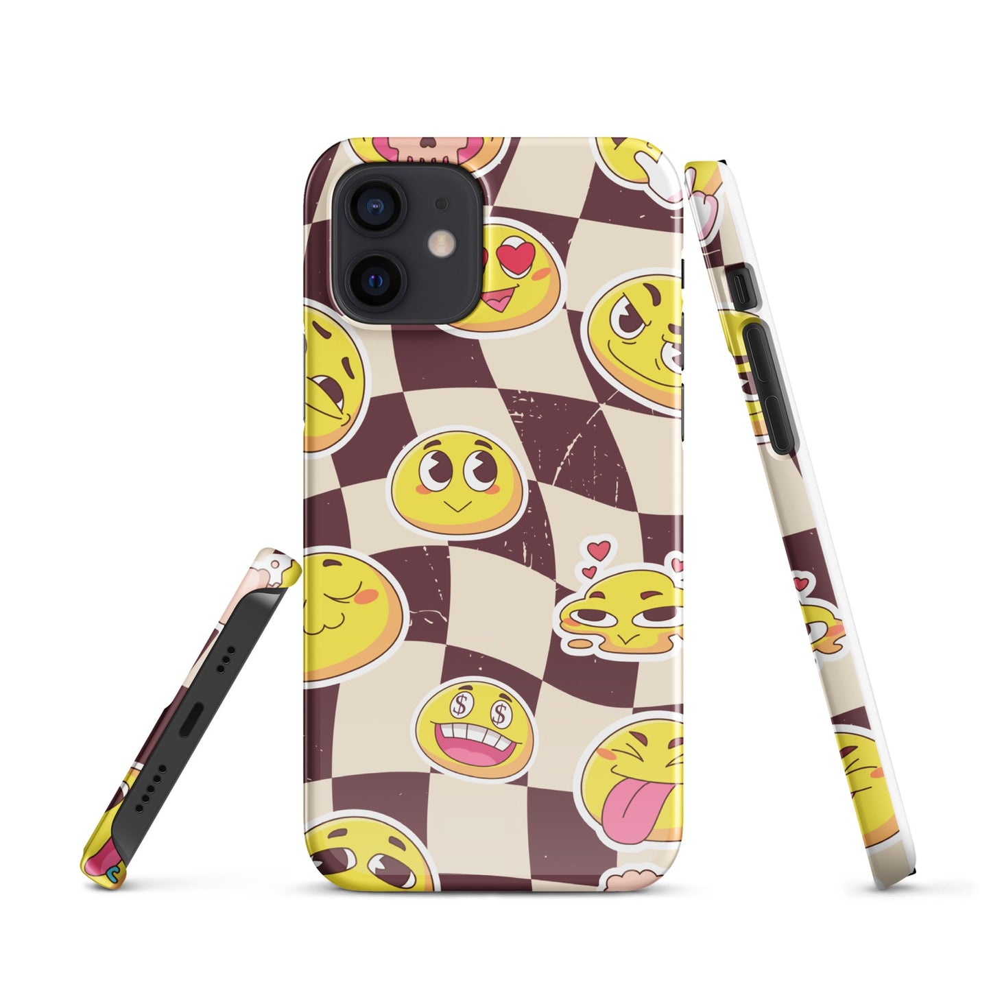 Vintage Emoji Snap Case for iPhone - Retro Charm with Modern Protection