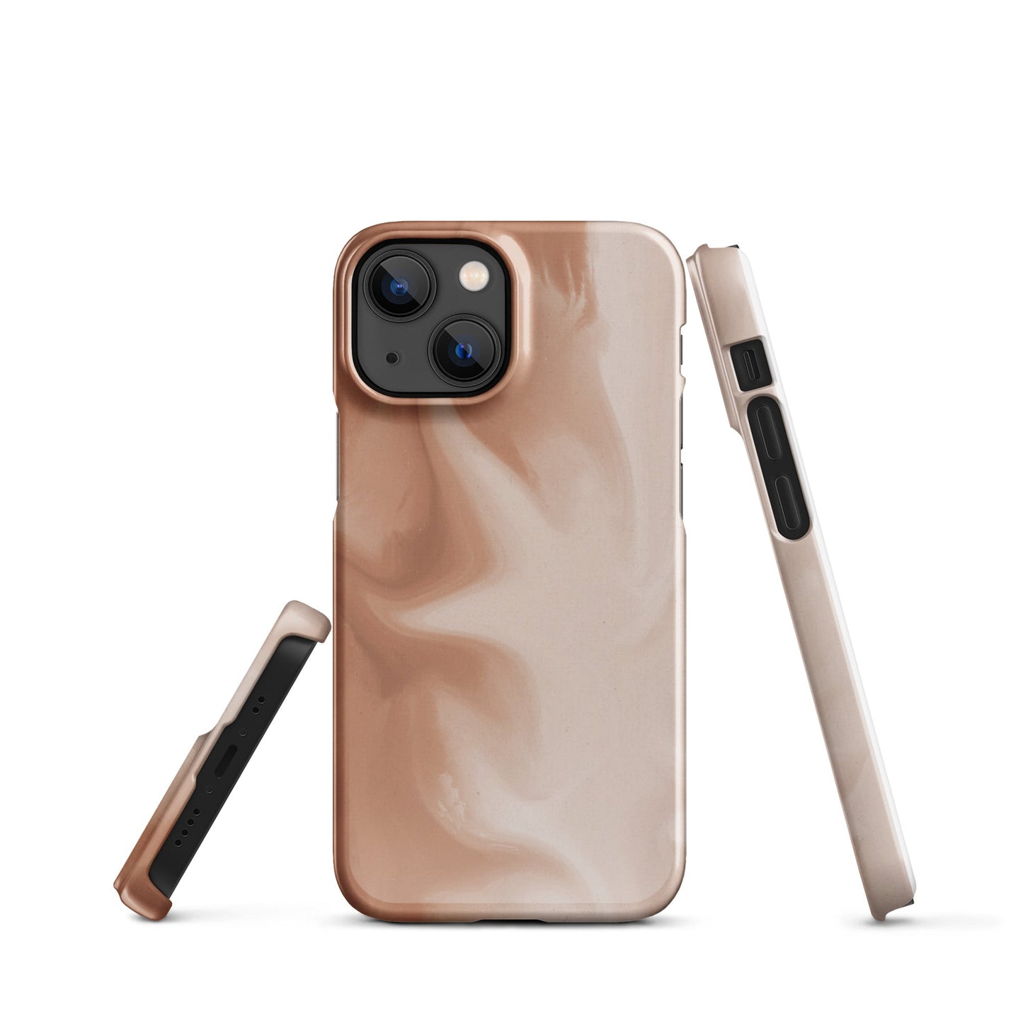 Premium Brown Minimal Snap Case for iPhone - Slim & Stylish Phone Protection