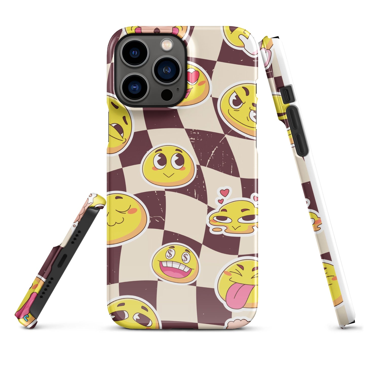 Vintage Emoji Snap Case for iPhone - Retro Charm with Modern Protection