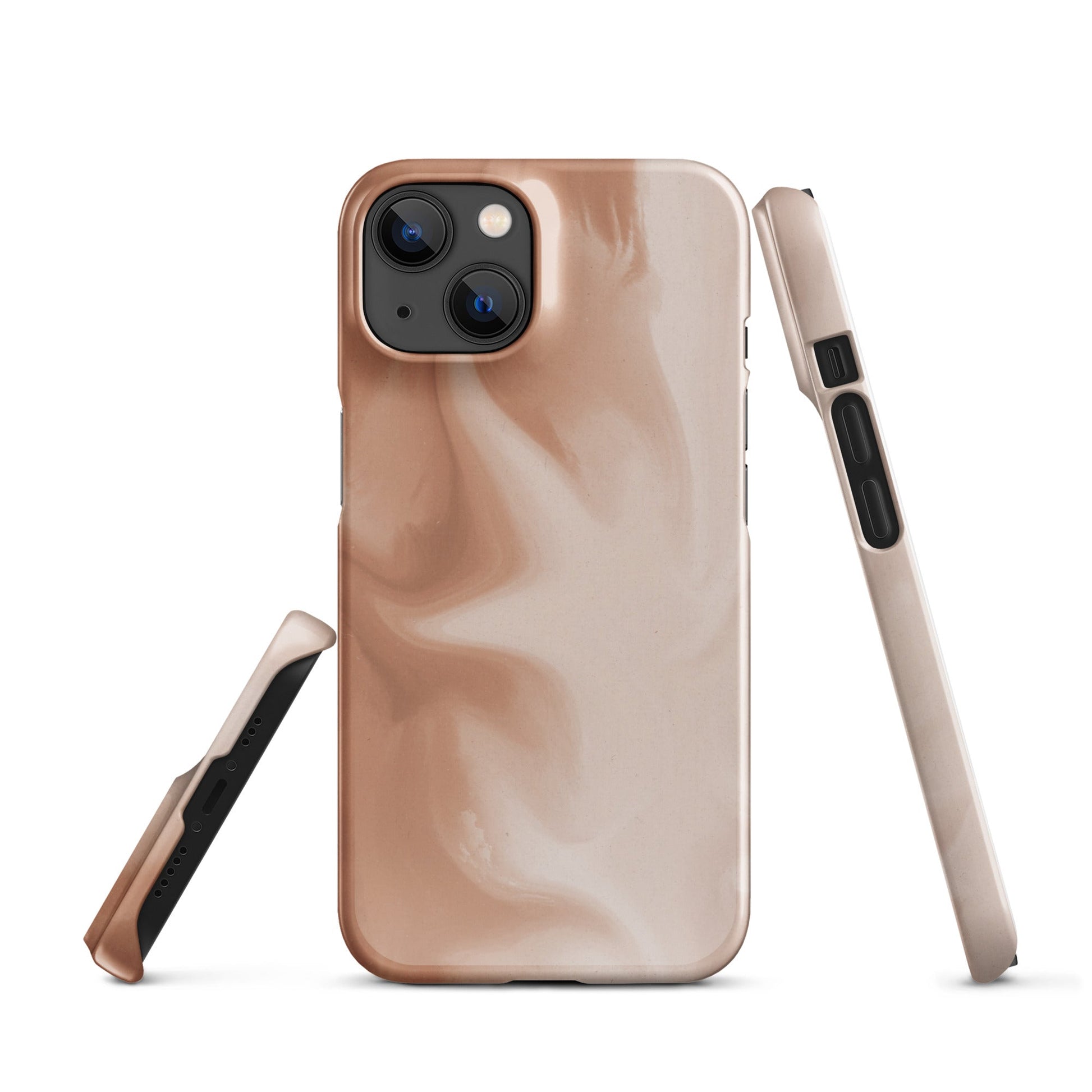 Premium Brown Minimal Snap Case for iPhone - Slim & Stylish Phone Protection