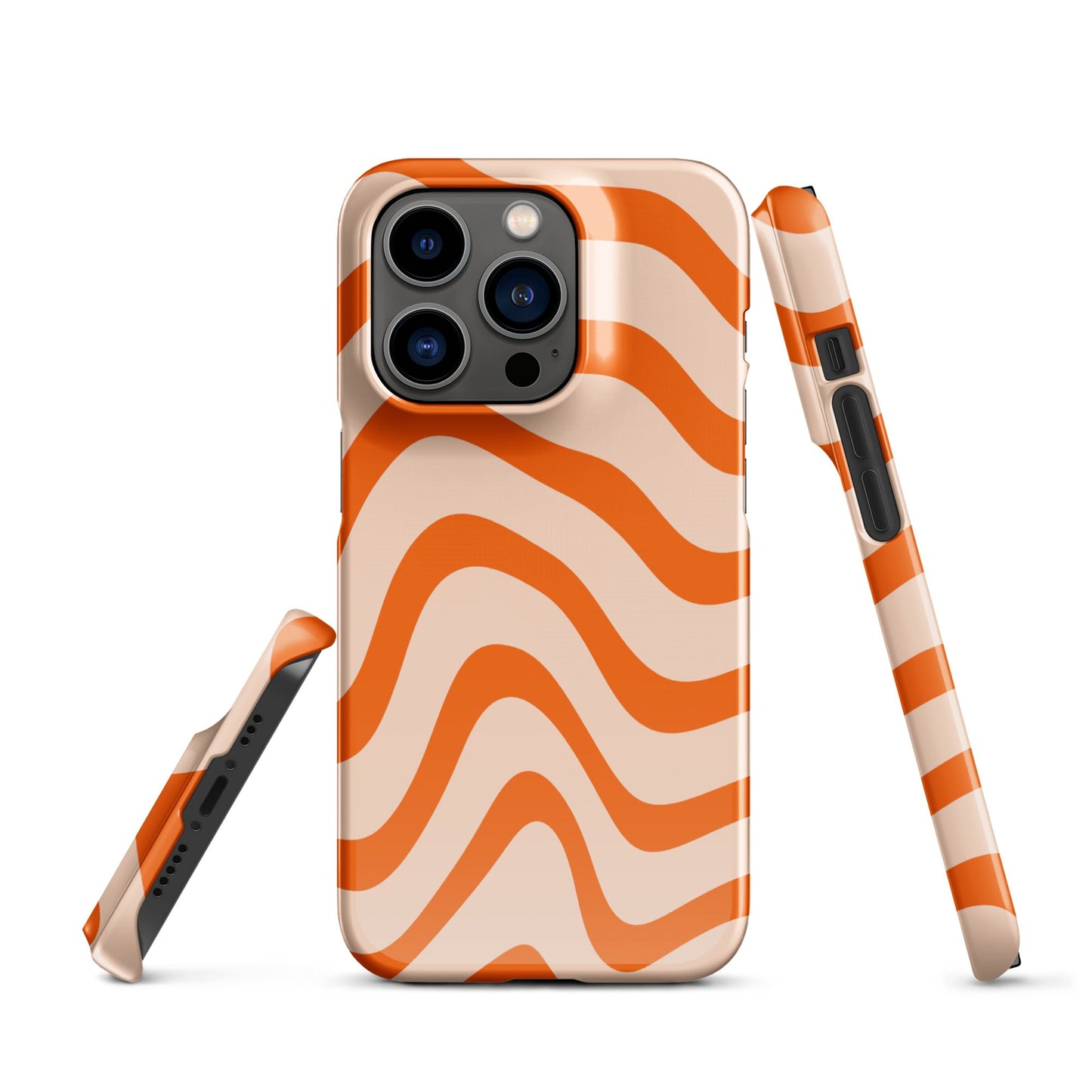 Orange Pattern Trendy Snap Case for iPhone - Fashionable and Reliable Protection