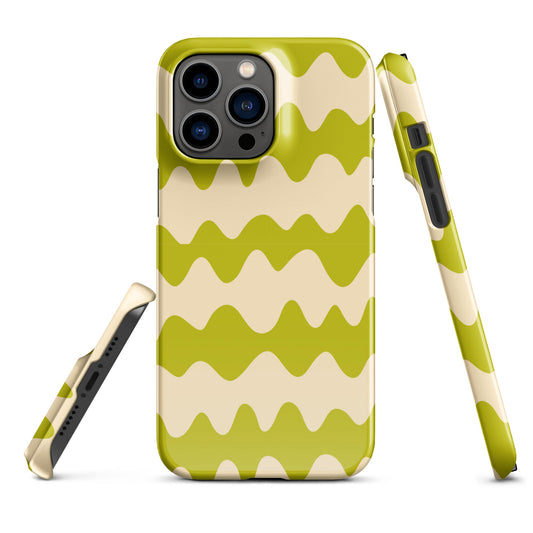 Stylish Green Pattern Snap Case for iPhone - Slim, Durable, and Protective Phone Cover®