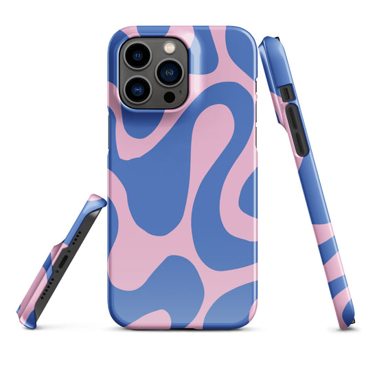 Blue and Purple Pattern Snap Case for iPhone - Stylish Protection for Your Device