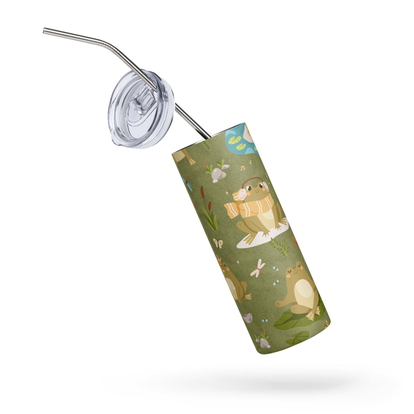 Cute Frog Stainless Steel Tumbler - Quench Your Thirst with a Splash of Adorable
