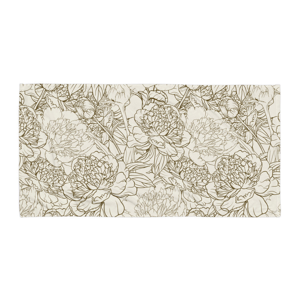 Elegant Flower Towel - Luxurious Design, Quick-Drying, Perfect for Beach and Spa