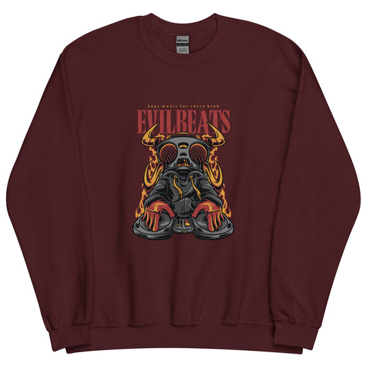 Cool EvilBeats Anime Unisex Sweater - Embrace the Dark Melodies