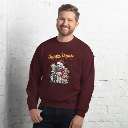 Santa Paws Unisex Sweatshirt - Cozy Winter Apparel for Pet Lovers | Festive Comfort, Warmth, and Style