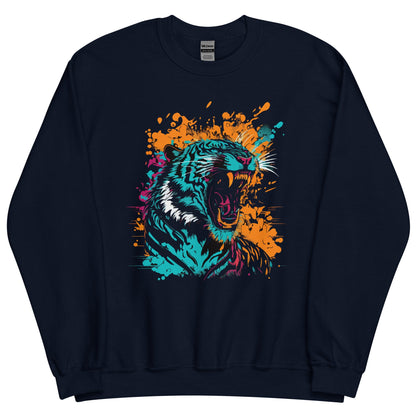 Cool Minimal Tiger Unisex Sweatshirt - Unleash Your Inner Roar