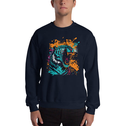 Cool Minimal Tiger Unisex Sweatshirt - Unleash Your Inner Roar
