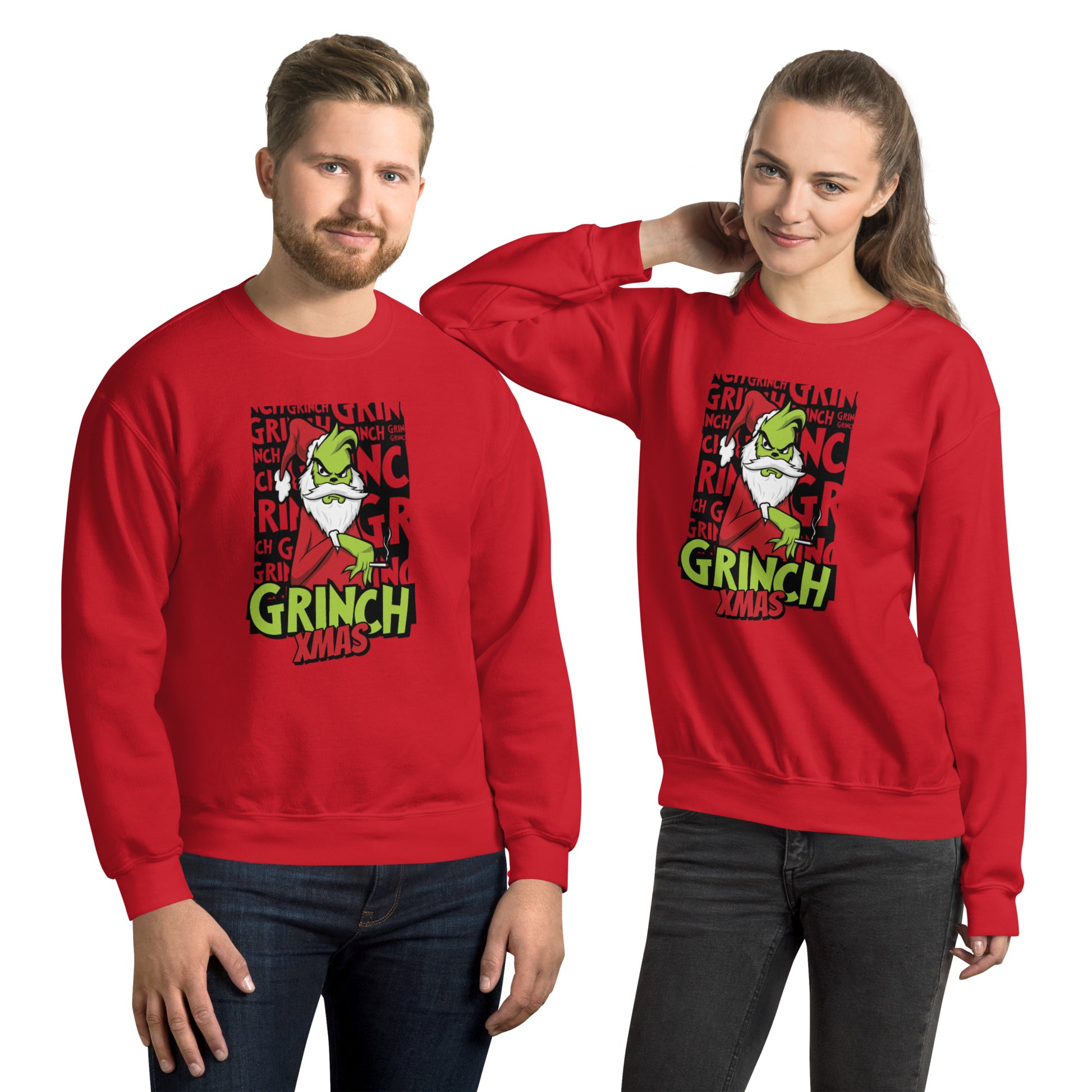 Grinch Xmas Unisex Sweatshirt - Embrace Your Inner Grinch with Festive Comfort | Holiday Cheer, Warmth, and Whimsy