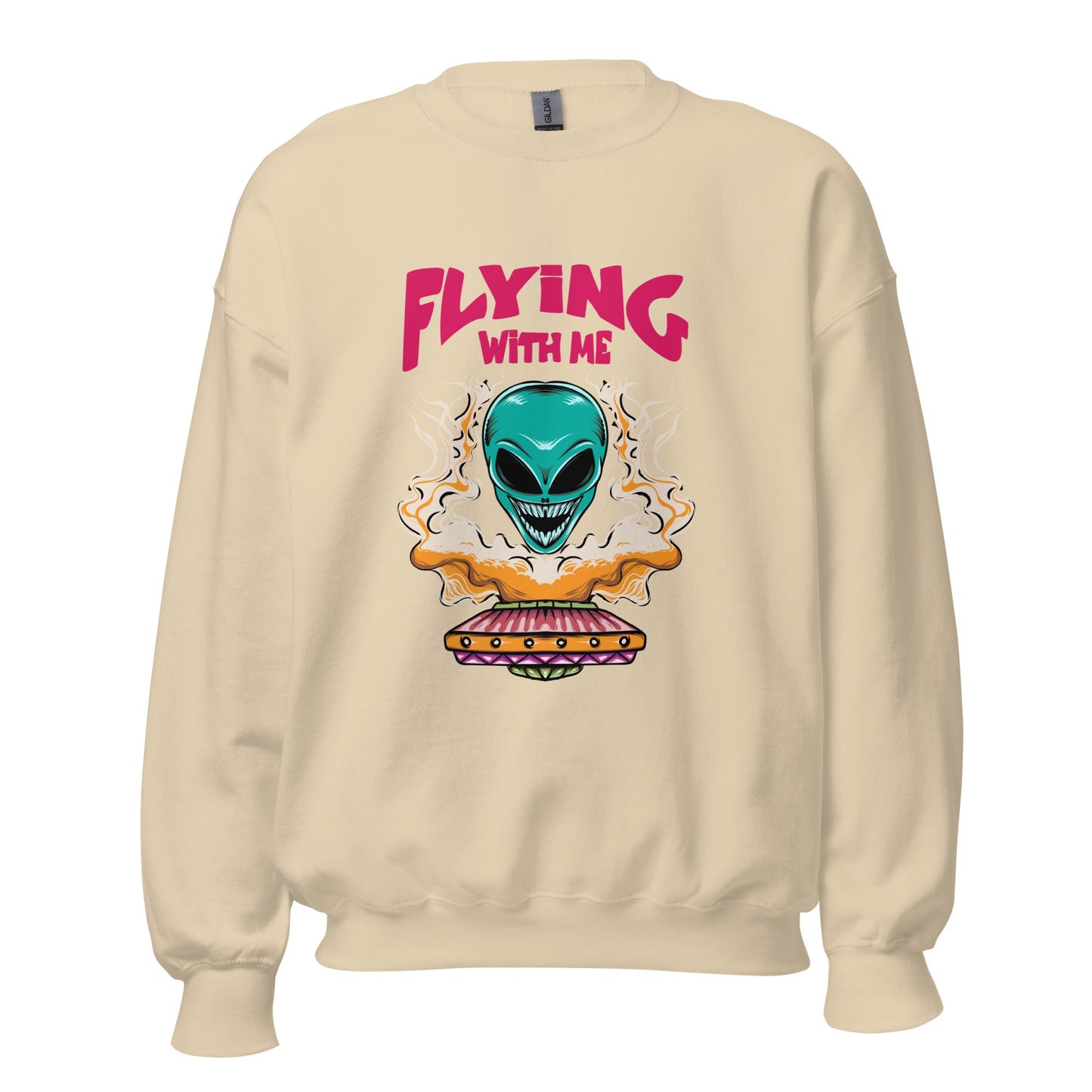 UFO Flying with Us Unisex Sweatshirt - Explore the Uncharted Skies