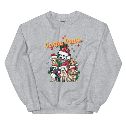 Santa Paws Unisex Sweatshirt - Cozy Winter Apparel for Pet Lovers | Festive Comfort, Warmth, and Style