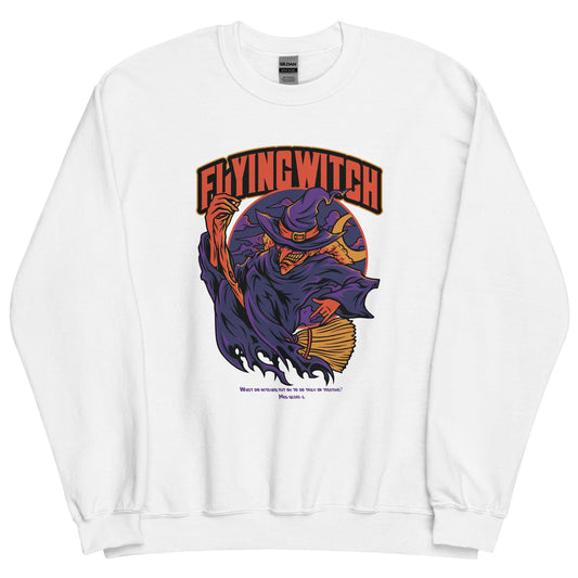 Flying Witch Unisex Sweater - Embrace the Magic in Style