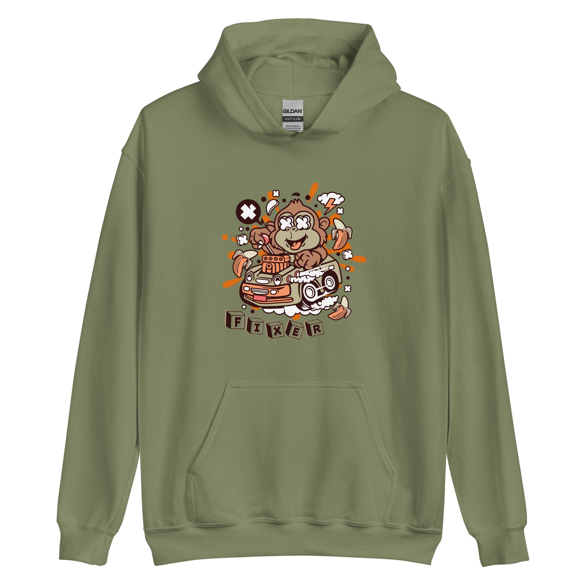 Fixer Monkey Unisex Hoodie - Your Go-To Comfort with a Playful Twist