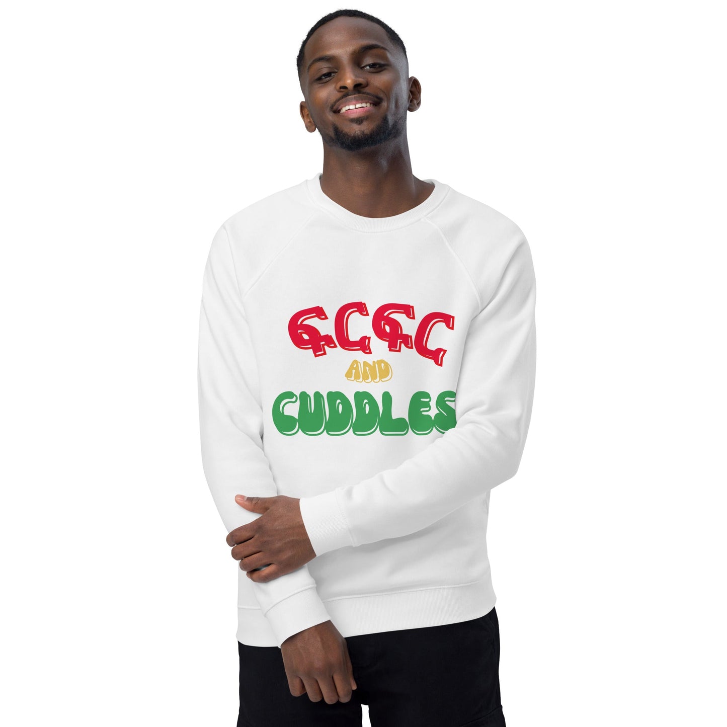 ፍርፍር AND CUDDLES - Unisex organic raglan sweatshirt