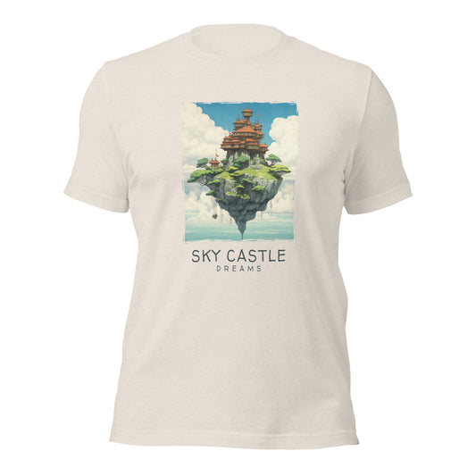 Ghibli-Inspired Sky Castle Unisex T-Shirt - Premium Cotton, Whimsical Design, Comfortable Fit, Perfect for Anime Fans, Casual Everyday Wear