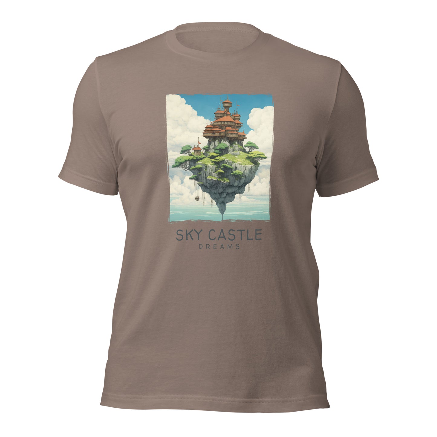 Ghibli-Inspired Sky Castle Unisex T-Shirt - Premium Cotton, Whimsical Design, Comfortable Fit, Perfect for Anime Fans, Casual Everyday Wear