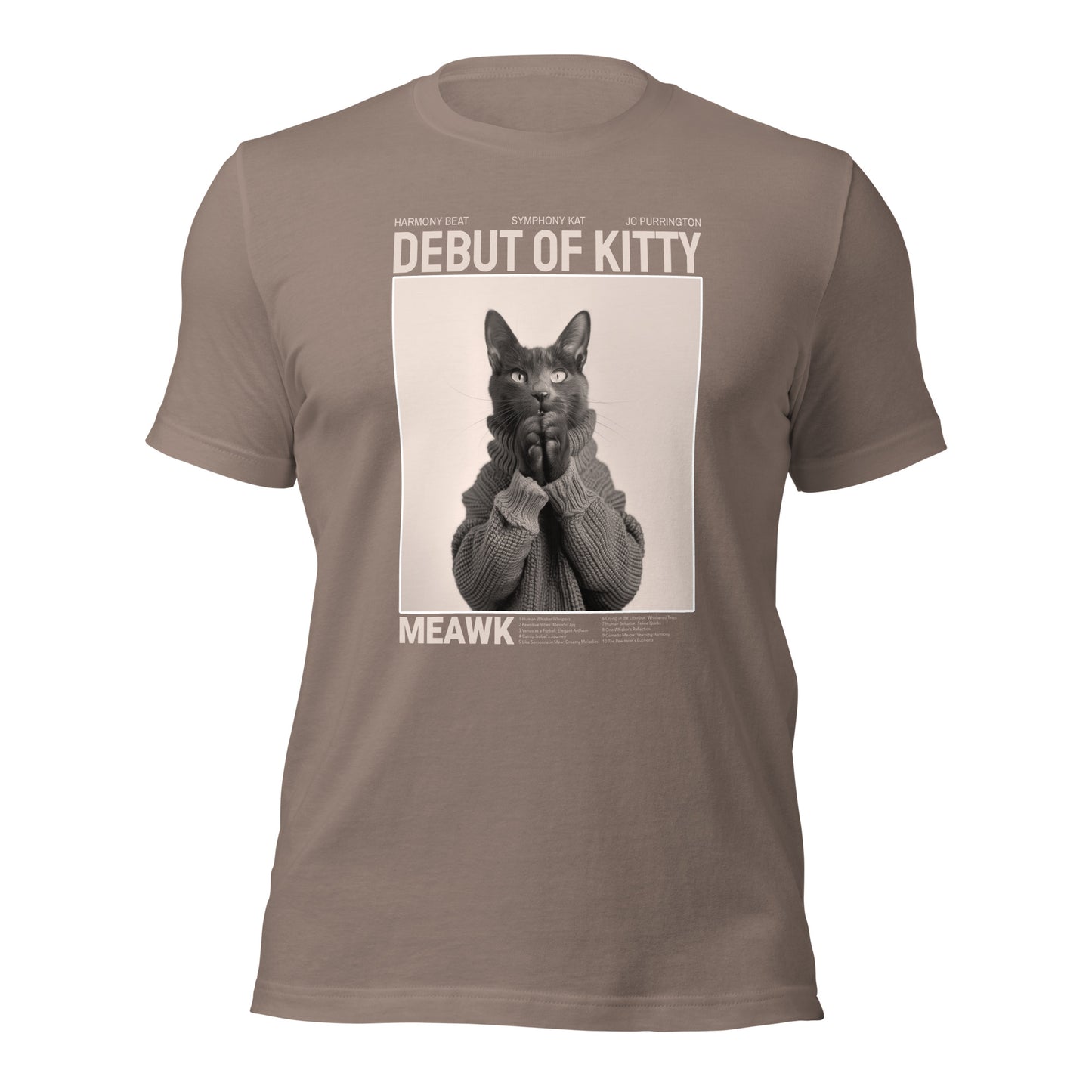 Debut of Kitty Unisex T-Shirt - Premium Cotton, Adorable Cat Design, Comfortable Fit, Ideal for Cat Lovers, Casual Wear