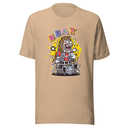 Express Your Rhythm with Gorilla Drumming Unisex T-Shirt - Music Lovers' Delight