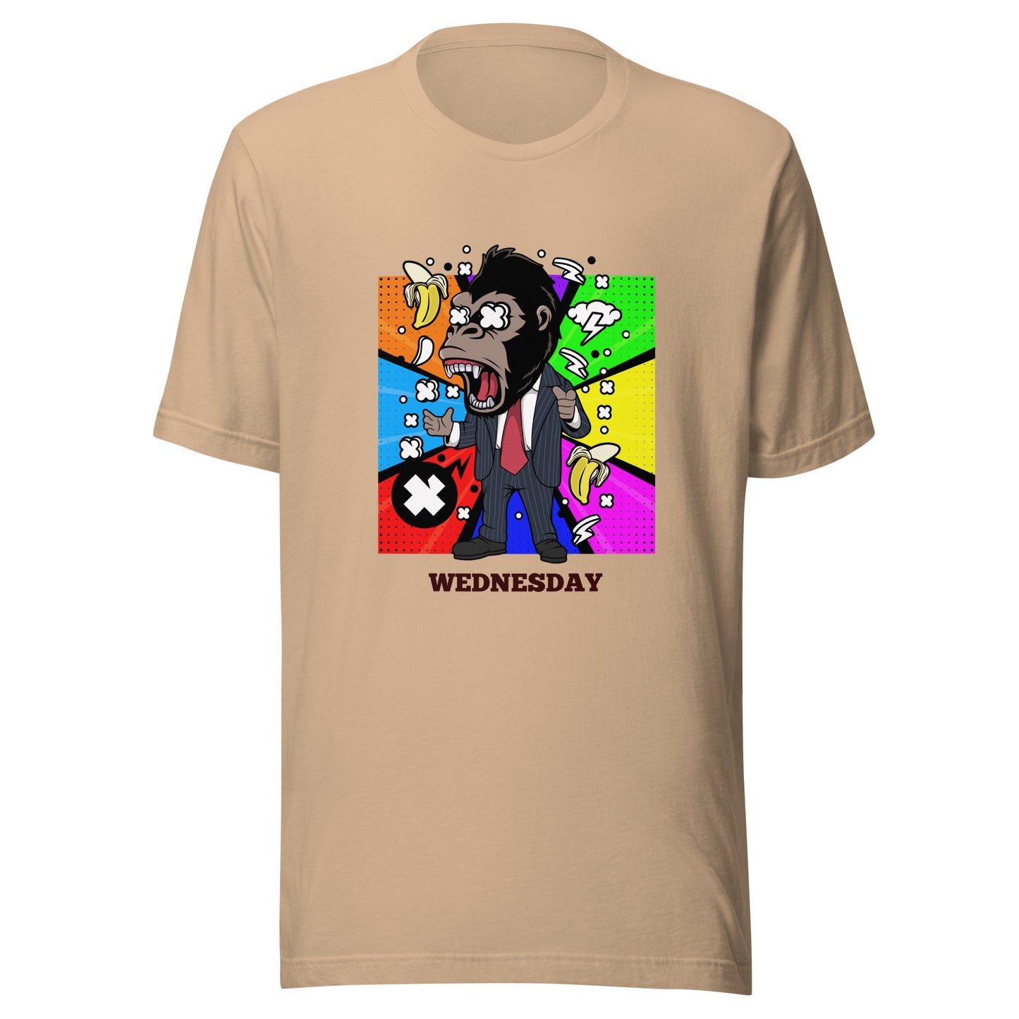 Express Your Mood with the Wednesday Gorilla Angry Unisex T-Shirt - Wear Your Emotions