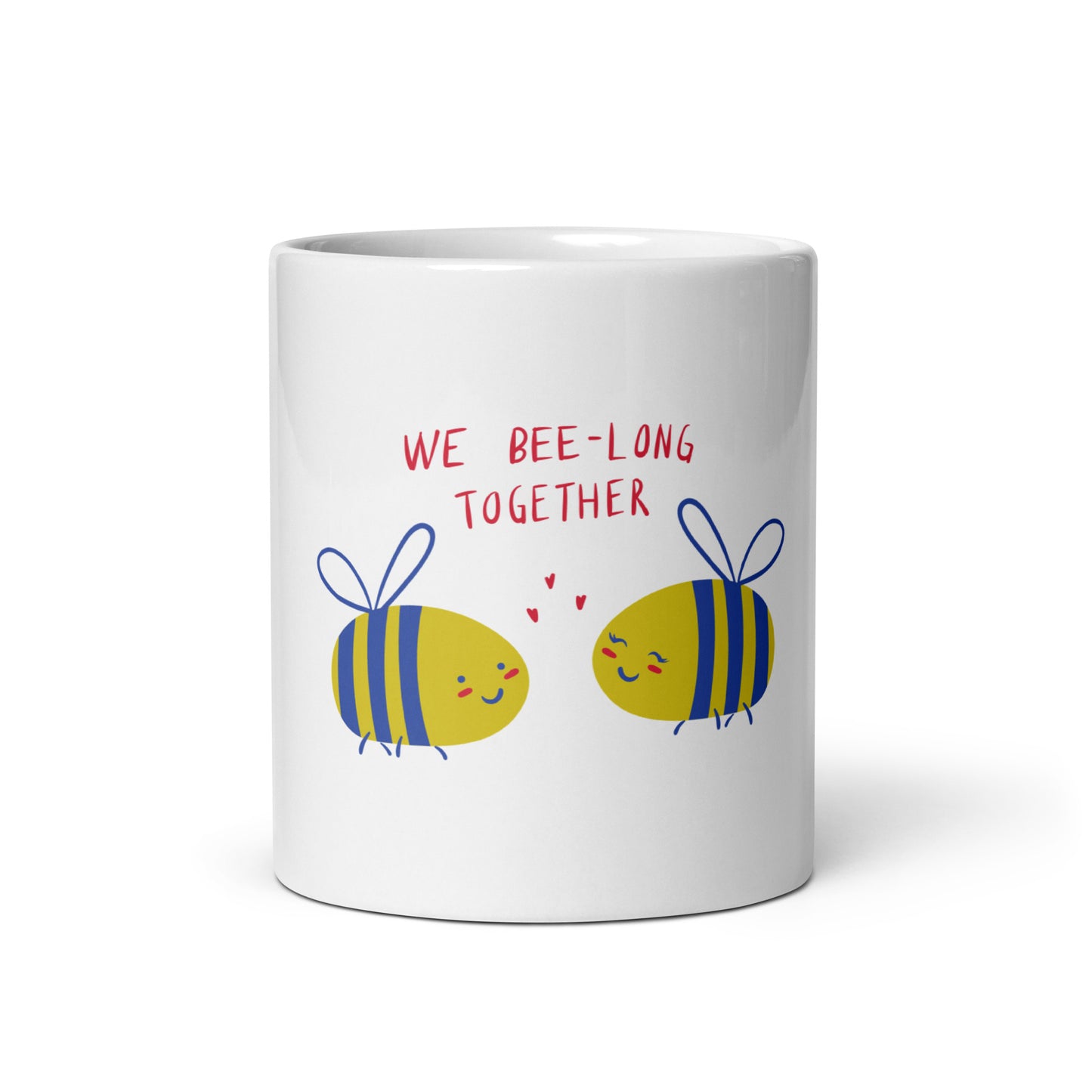 We Bee-Long Together - White Glossy Mug for Sweet Moments | Adorable Gift Choice