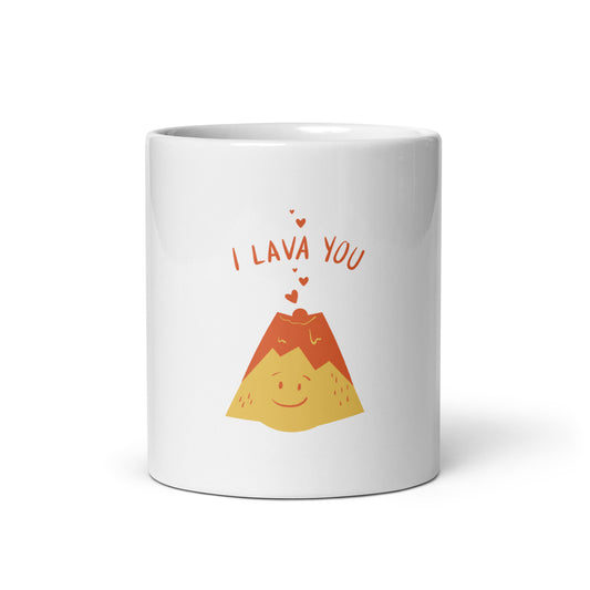 I Lava You - White Glossy Mug for Warm Affection | Unique Gift Idea