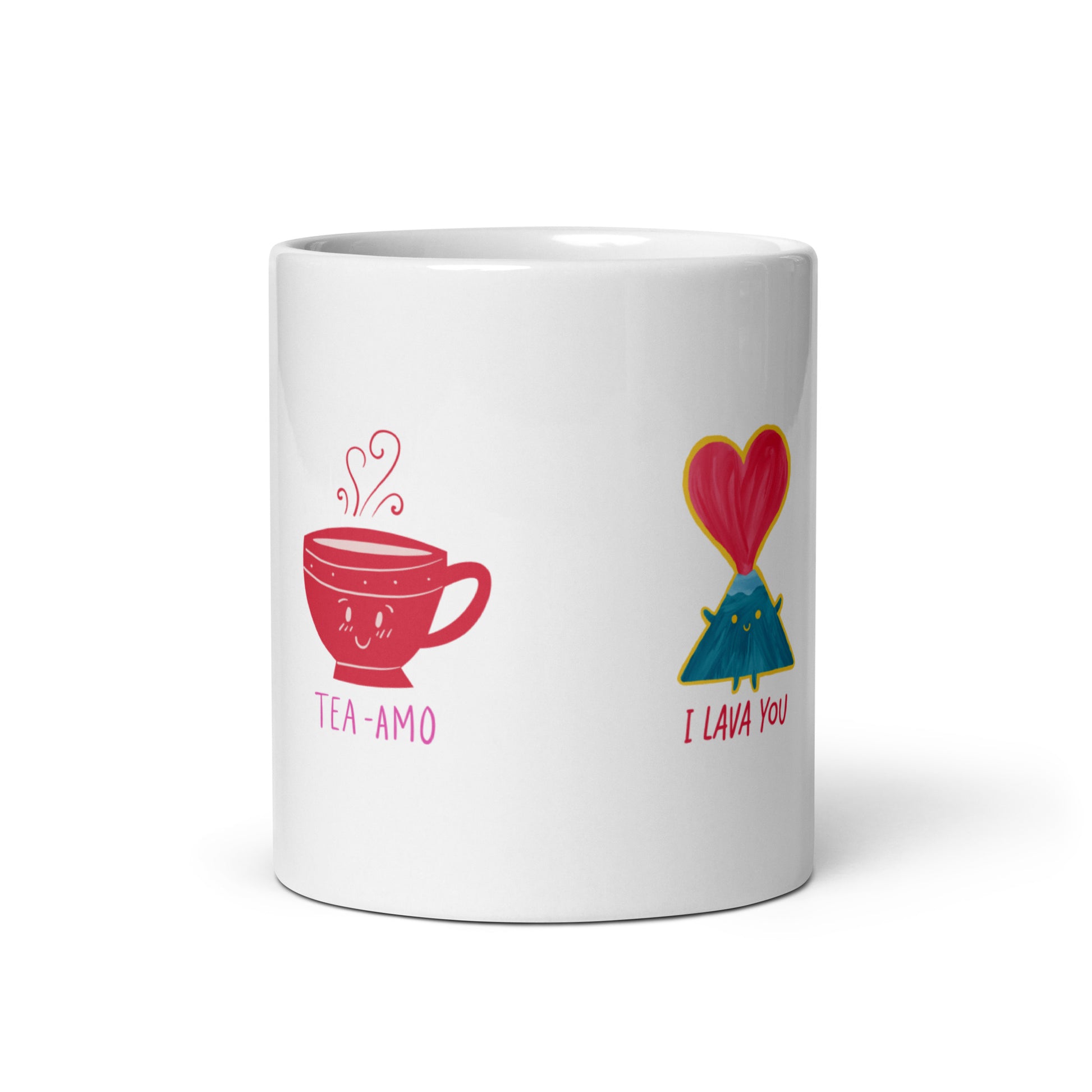 Cute Couple - White Glossy Mug Set for Adorable Moments | Perfect Gift for Partners