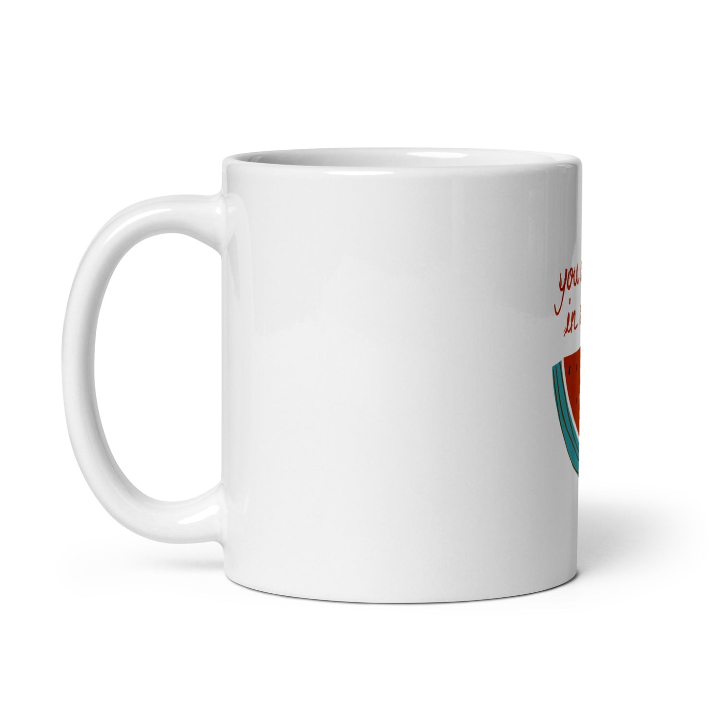 You Are One in a Melon - White Glossy Mug for Refreshing Moments | Unique Gift Idea