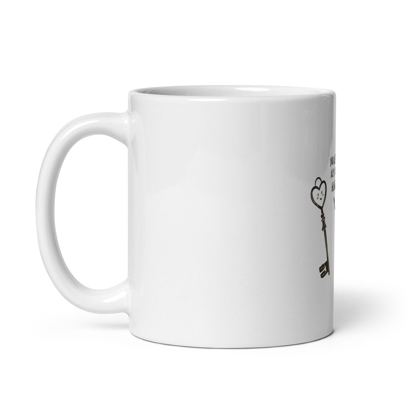 You're the Key to My Heart - White Glossy Mug for Romantic Moments | Heartfelt Gift Idea