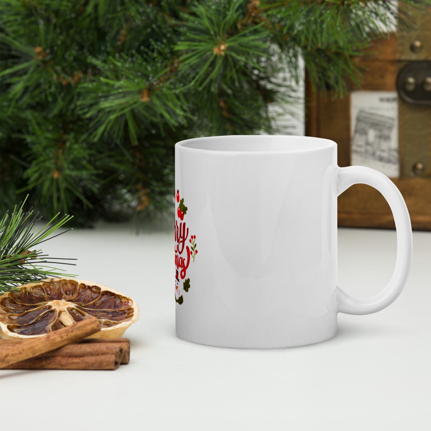 Merry Christmas Glossy Mug - Festive Drinkware for Seasonal Cheer