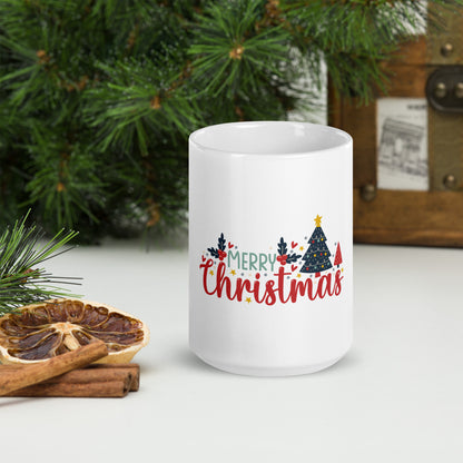 Christmas White Glossy Mug - Festive Holiday Drinkware for Joyful Celebrations