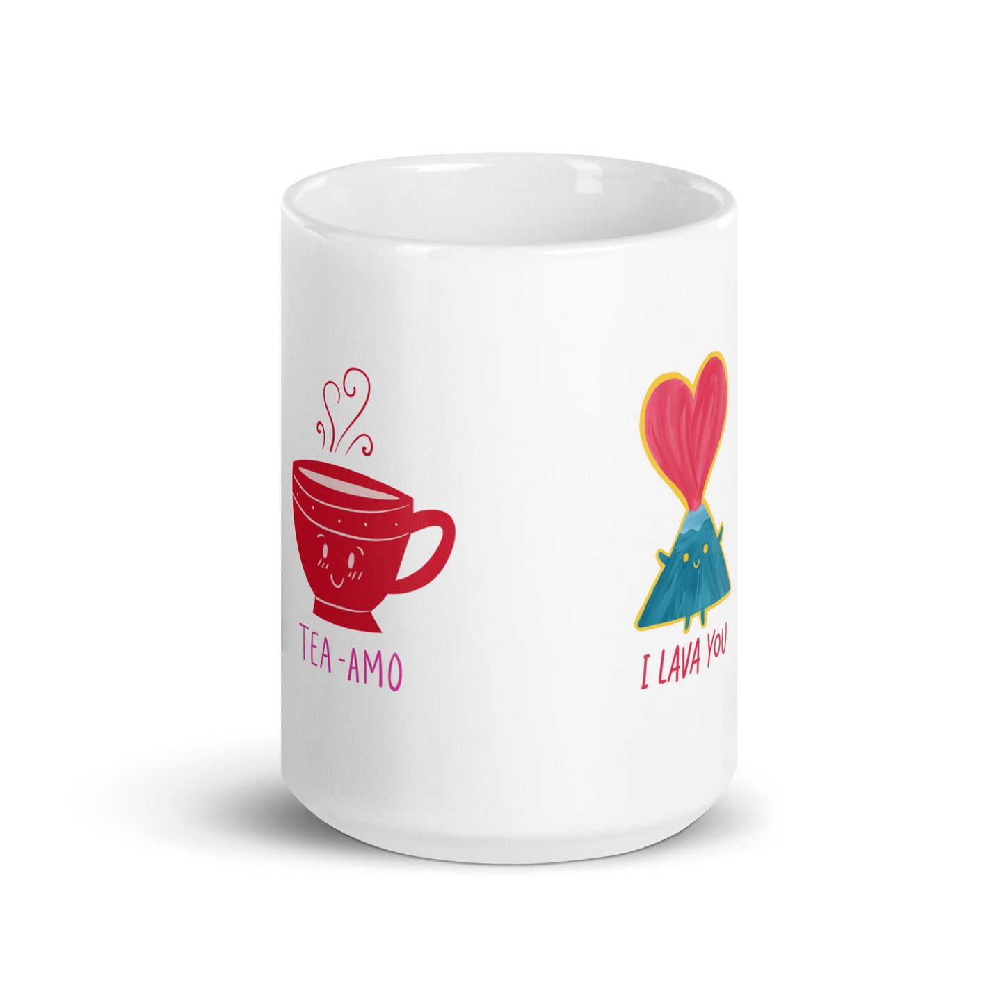Cute Couple - White Glossy Mug Set for Adorable Moments | Perfect Gift for Partners